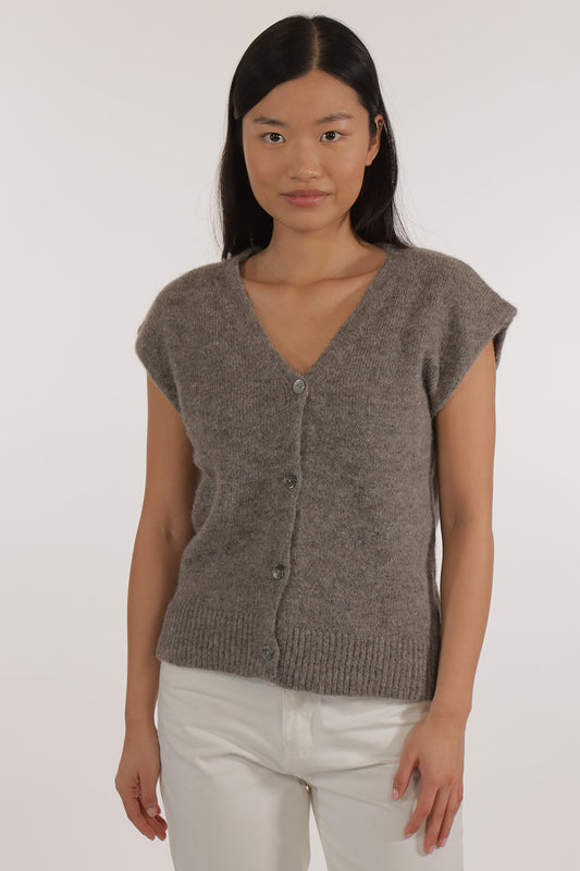 ISABEL - SLEEVELESS CARDIGAN